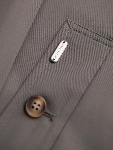 Ombre Clothing Muški minimalistički kaput s uklonjivom vestom - pepeljast V6 OM-COLC-0139 Ombre Clothing