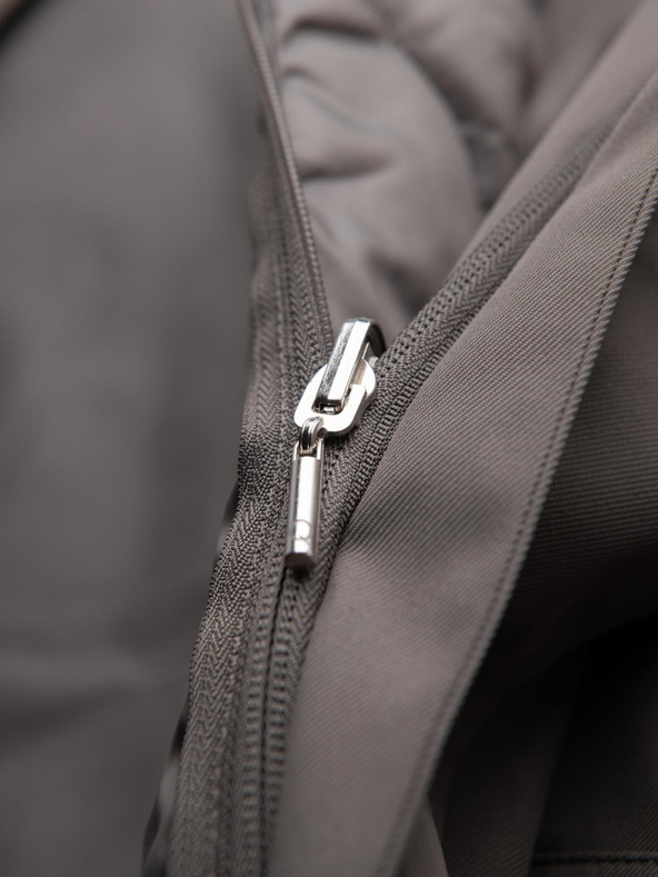 Ombre Clothing Muški minimalistički kaput s uklonjivom vestom - pepeljast V6 OM-COLC-0139 Ombre Clothing