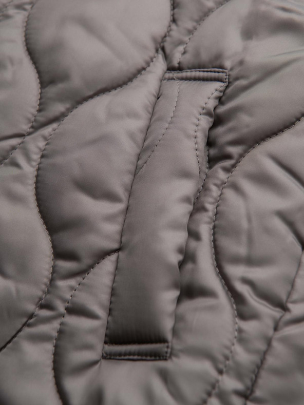 Ombre Clothing Muški minimalistički kaput s uklonjivom vestom - pepeljast V6 OM-COLC-0139 Ombre Clothing