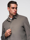 Ombre Clothing Muški minimalistički kaput s uklonjivom vestom - pepeljast V6 OM-COLC-0139 Ombre Clothing
