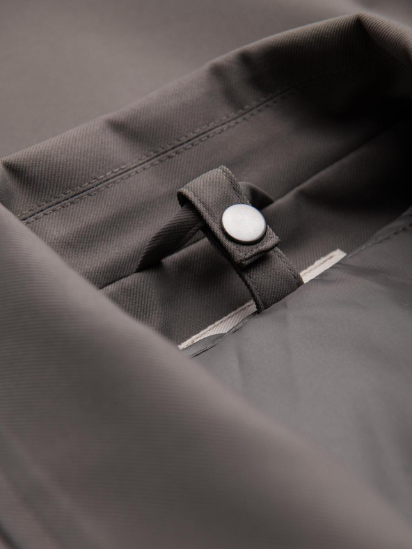 Ombre Clothing Muški minimalistički kaput s uklonjivom vestom - pepeljast V6 OM-COLC-0139 Ombre Clothing