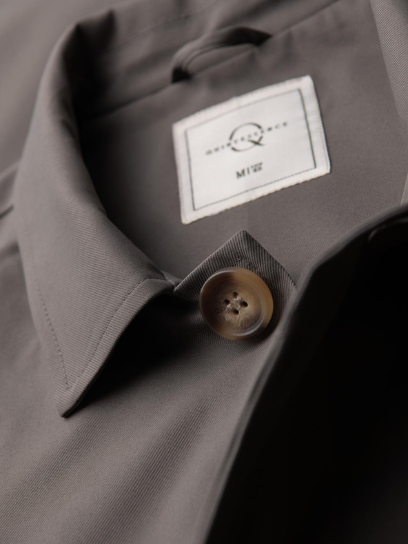 Ombre Clothing Muški minimalistički kaput s uklonjivom vestom - pepeljast V6 OM-COLC-0139 Ombre Clothing