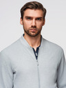 Ombre Clothing Muška bomber jakna s raglan rukavima - svijetlo siva V4 OM-JANP-0159 Ombre Clothing