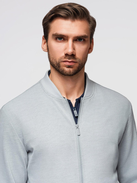 Ombre Clothing Muška bomber jakna s raglan rukavima - svijetlo siva V4 OM-JANP-0159 Ombre Clothing