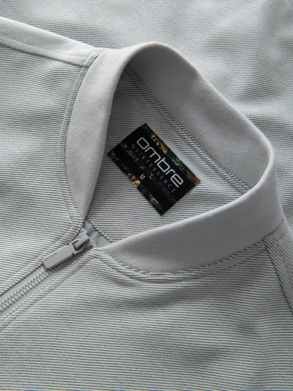 Ombre Clothing Muška bomber jakna s raglan rukavima - svijetlo siva V4 OM-JANP-0159 Ombre Clothing