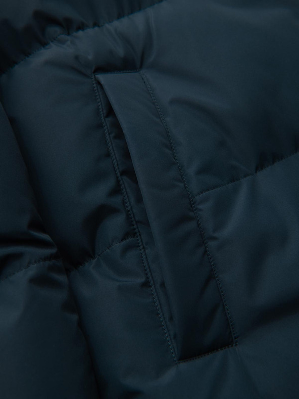 Ombre Clothing Muška klasična dugačka jakna s kapuljačom - tamno plava V2 OM-JALJ-0269 Ombre Clothing