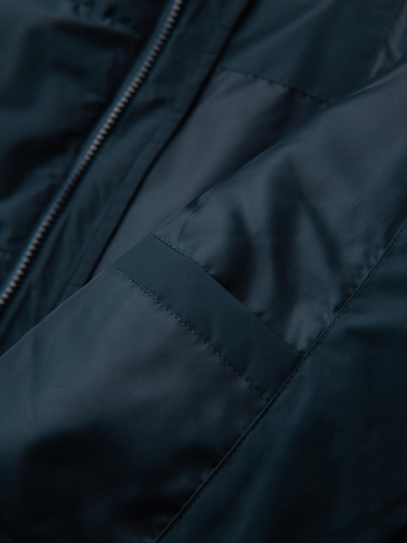 Ombre Clothing Muška klasična dugačka jakna s kapuljačom - tamno plava V2 OM-JALJ-0269 Ombre Clothing