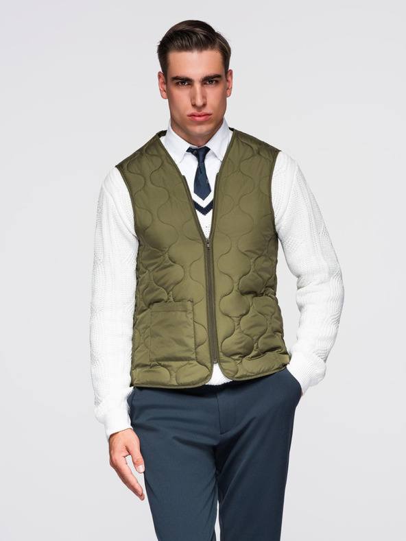 Ombre Clothing Muški dugačak jednořadni kaput s ovratnikom i fodirom - tamno plava V3 OM-COWC-0135 Ombre Clothing