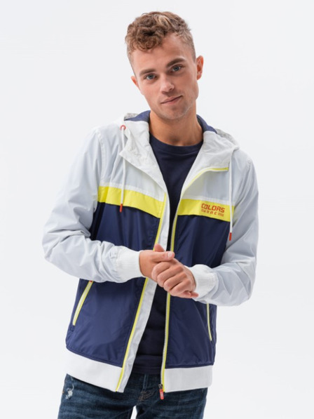 Ombre Clothing Muška vjetrovka s kapuljačom 438C - tamno plava V1 Ombre Clothing