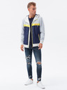 Ombre Clothing Muška vjetrovka s kapuljačom 438C - tamno plava V1 Ombre Clothing