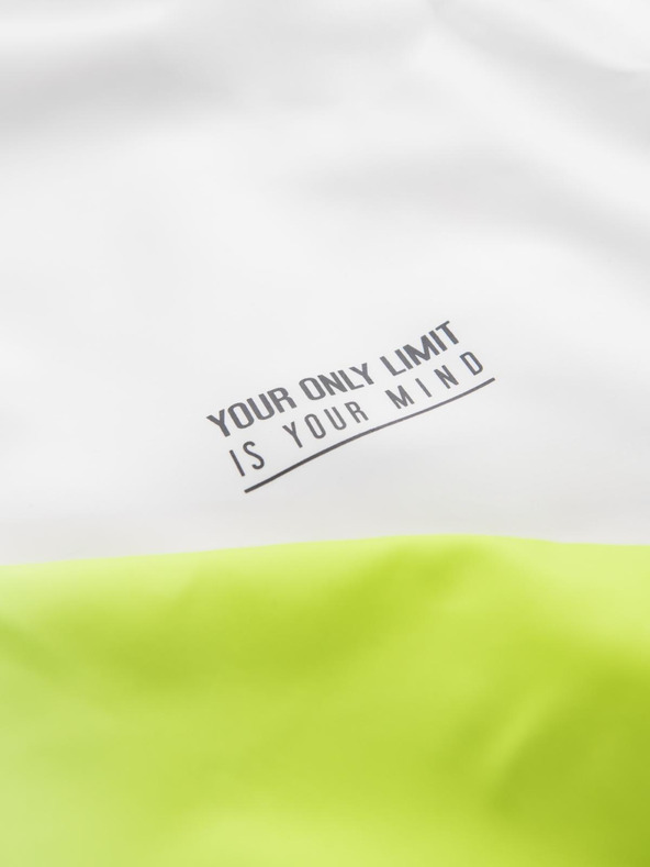 Ombre Clothing Muška sportska jakna s ombre efektom i reflektirajućim elementima - bijela i limeta V1 C646 Ombre Clothing