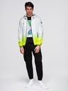 Ombre Clothing Muška sportska jakna s ombre efektom i reflektirajućim elementima - bijela i limeta V1 C646 Ombre Clothing