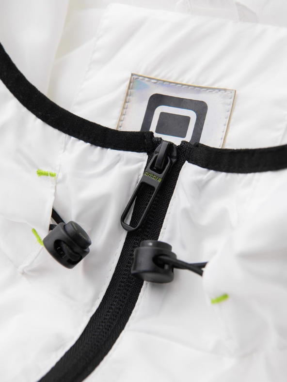 Ombre Clothing Muška sportska jakna s ombre efektom i reflektirajućim elementima - bijela i limeta V1 C646 Ombre Clothing