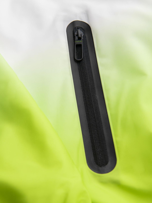 Ombre Clothing Muška sportska jakna s ombre efektom i reflektirajućim elementima - bijela i limeta V1 C646 Ombre Clothing