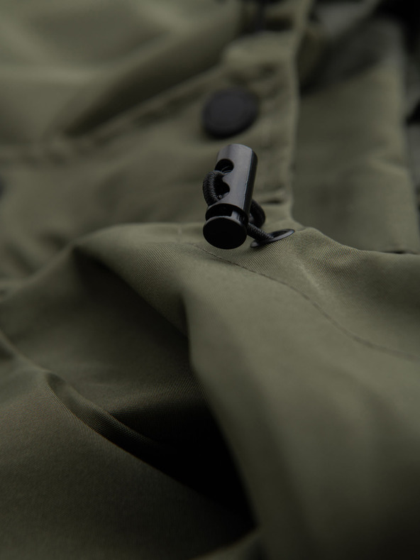 Ombre Clothing Muška funkcijska prijelazna jakna s kapuljačom - maslinasta V2 OM-JANP-0225 Ombre Clothing