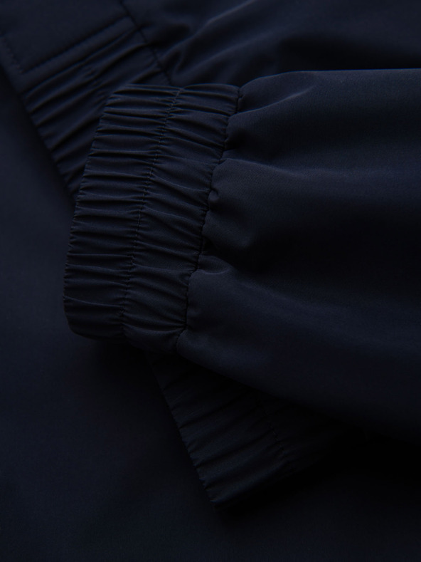 Ombre Clothing Muška jakna s kapuljačom i visokim ovratnikom - tamno plava V2 OM-JANP-0222 Ombre Clothing