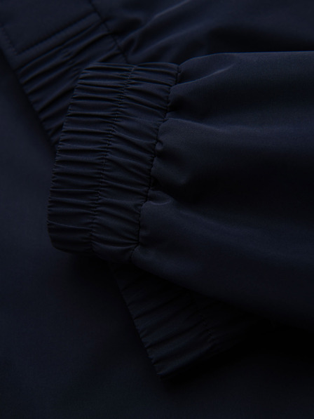 Ombre Clothing Muška jakna s kapuljačom i visokim ovratnikom - tamno plava V2 OM-JANP-0222 Ombre Clothing