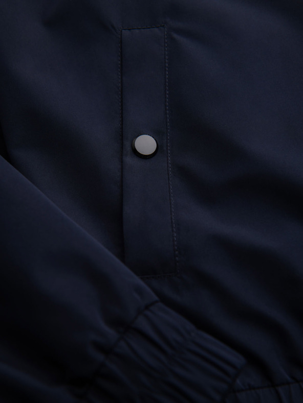 Ombre Clothing Muška jakna s kapuljačom i visokim ovratnikom - tamno plava V2 OM-JANP-0222 Ombre Clothing