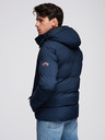 Ombre Clothing Muška zimska jakna s uklonjivom kapuljačom od nepropusne tkanine - tamno plava V1 OM-JAHP-0306 Ombre Clothing