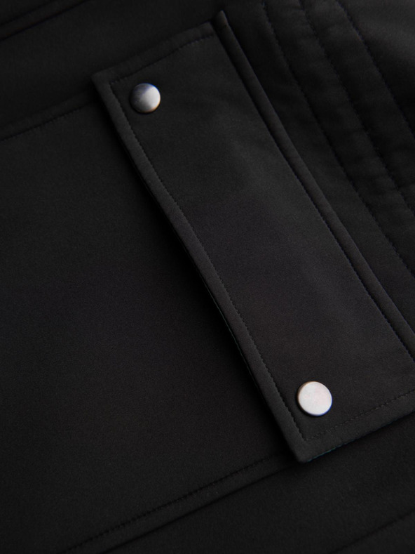 Ombre Clothing Muški kaput parka s fleecevom podstavom i regulacijom u struku - crna V2 OM-JAPJ-0314 Ombre Clothing