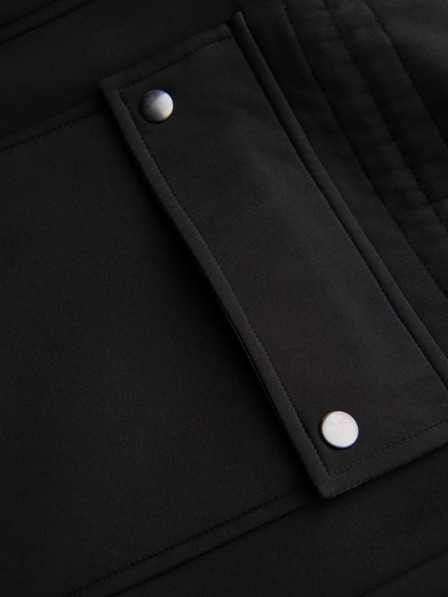 Ombre Clothing Muški kaput parka s fleecevom podstavom i regulacijom u struku - crna V2 OM-JAPJ-0314 Ombre Clothing