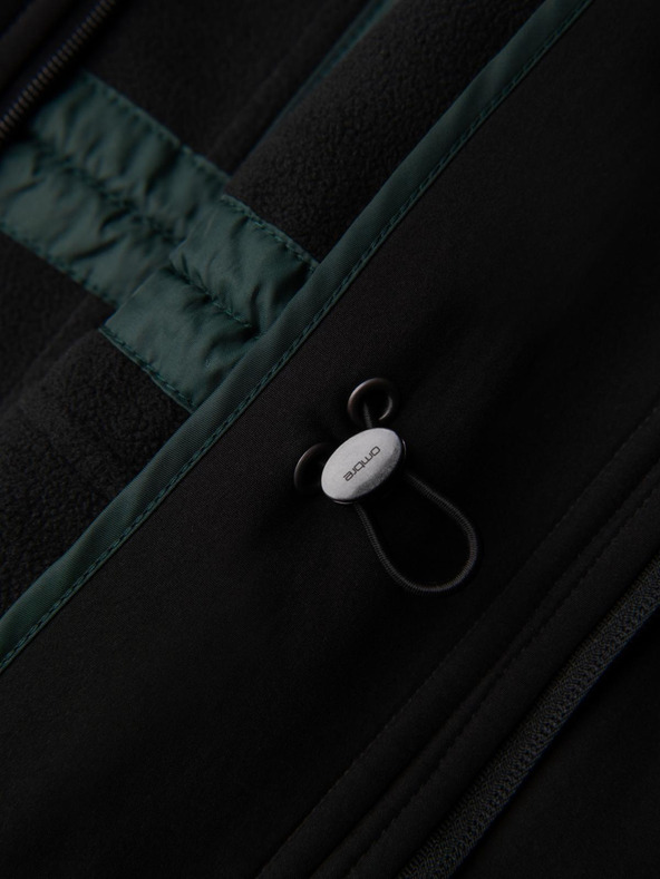 Ombre Clothing Muški kaput parka s fleecevom podstavom i regulacijom u struku - crna V2 OM-JAPJ-0314 Ombre Clothing