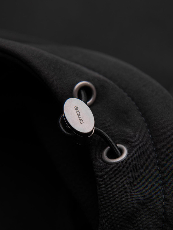 Ombre Clothing Muški kaput parka s fleecevom podstavom i regulacijom u struku - crna V2 OM-JAPJ-0314 Ombre Clothing