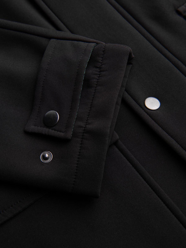 Ombre Clothing Muški kaput parka s fleecevom podstavom i regulacijom u struku - crna V2 OM-JAPJ-0314 Ombre Clothing