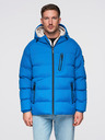 Ombre Clothing Muška topla prošivana jakna s raglan rukavima - plava V2 OM-JAHP-0302 Ombre Clothing