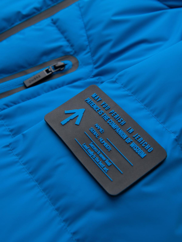 Ombre Clothing Muška topla prošivana jakna s raglan rukavima - plava V2 OM-JAHP-0302 Ombre Clothing