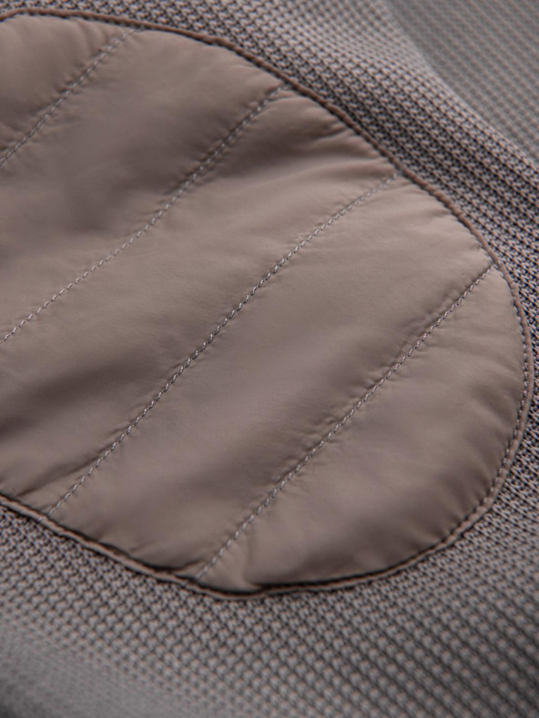 Ombre Clothing Muška jakna s visokim ovratnikom i fleecevim futorom - ash V2 C645 Ombre Clothing