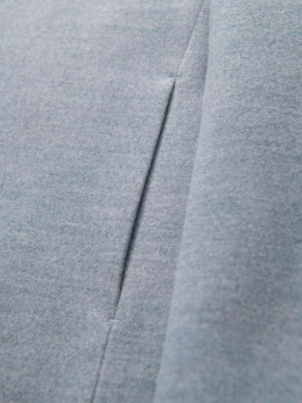 Ombre Clothing Muški kaput s visokim ovratnikom i asimetričnim zapinjanjem - siva melanž V1 OM-COWC-0141 Ombre Clothing