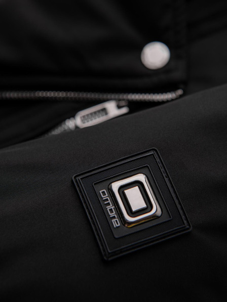 Ombre Clothing Muška prošivana jakna s kapuljačom - crna V1 OM-JAHP-0252 Ombre Clothing