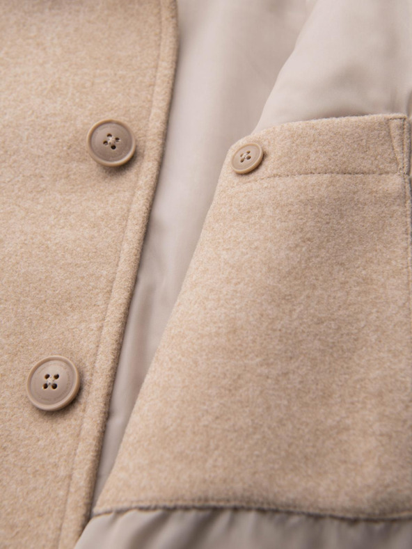 Ombre Clothing Muška košuljasta jakna - bež V1 OM-JANP-0291 Ombre Clothing