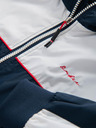 Ombre Clothing Muška kontrastna vetrovka s kapuljačom - tamno plava i bijela V1 OM-JANP-0228 Ombre Clothing