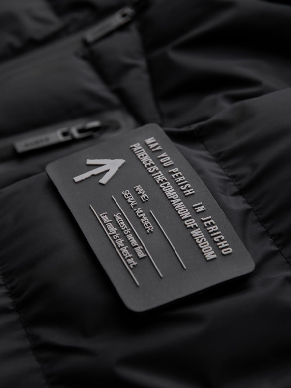 Ombre Clothing Muška prošivana topla jakna s raglan rukavima - crna V4 OM-JAHP-0302 Ombre Clothing