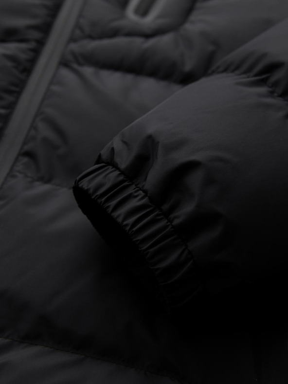 Ombre Clothing Muška prošivana topla jakna s raglan rukavima - crna V4 OM-JAHP-0302 Ombre Clothing