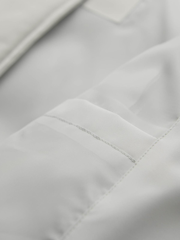 Ombre Clothing Muška prošivana jakna s kapuljačom - svetlo siva V4 OM-JAHP-0252 Ombre Clothing