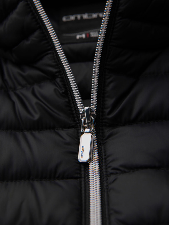 Ombre Clothing Muška ultralaganJakna od prirodnog punog puha s džepom - crna V1 OM-JALP-0211 Ombre Clothing