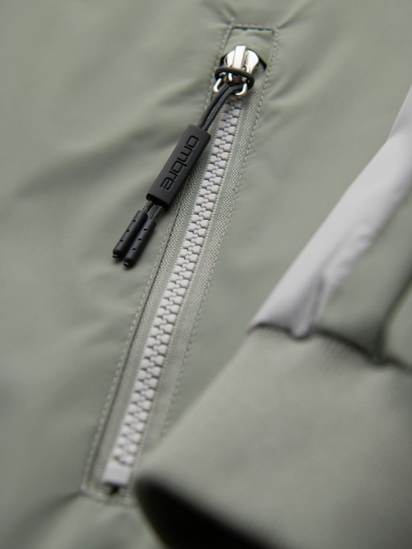 Ombre Clothing Muška kontrastna vjetrovka s kapuljačom - maslinasto siva V3 OM-JANP-0228 Ombre Clothing