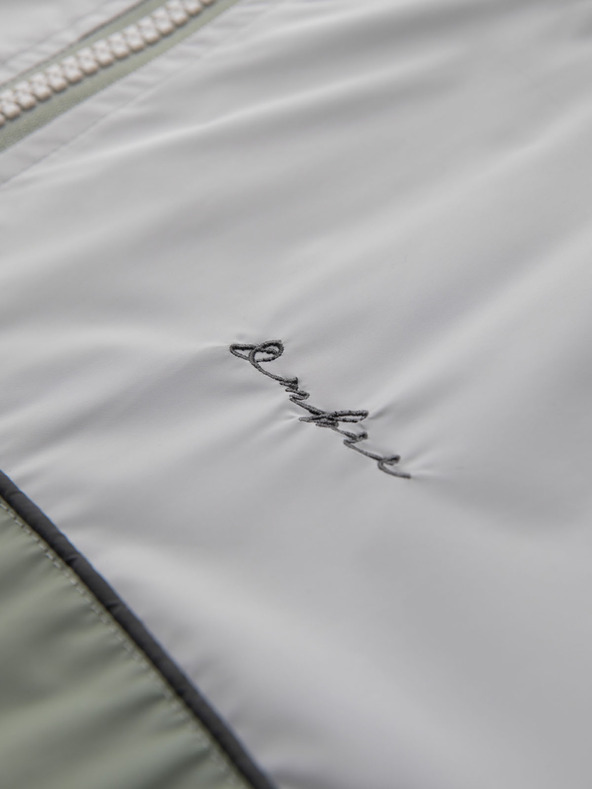 Ombre Clothing Muška kontrastna vjetrovka s kapuljačom - maslinasto siva V3 OM-JANP-0228 Ombre Clothing