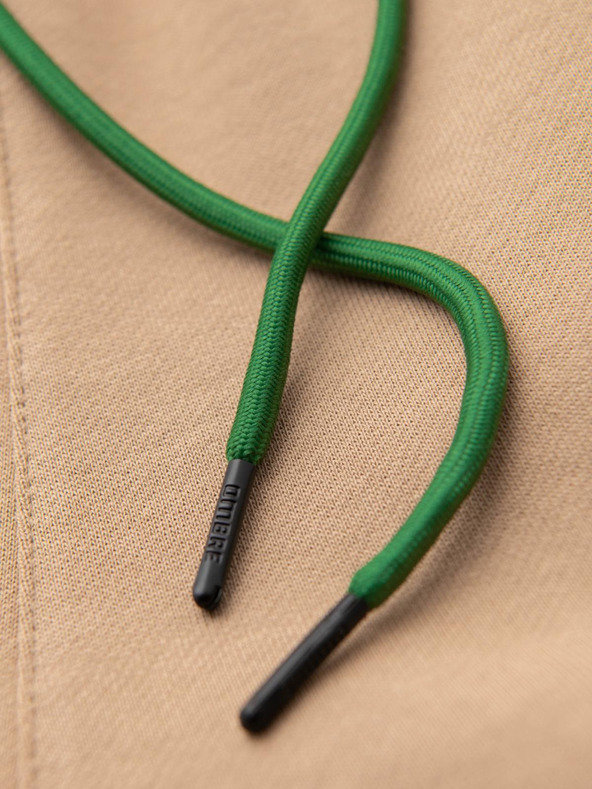 Ombre Clothing Muške sportske hlače s rubom - smeđe V1 OM-PASK-0284 Ombre Clothing