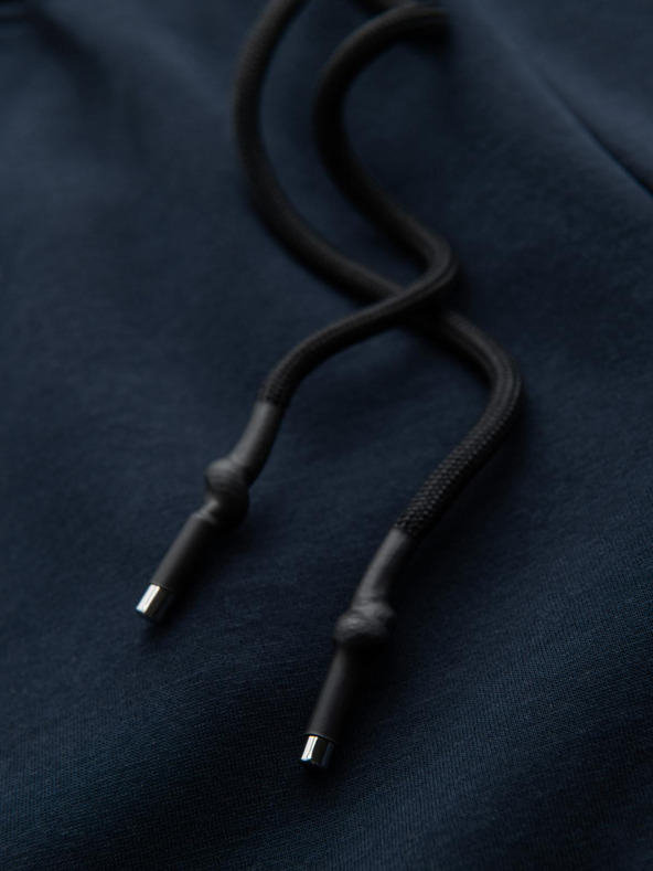 Ombre Clothing Muške trenirke s ravnom nogavicom i gumenim detaljima - tamno plave V2 OM-PASK-0281 Ombre Clothing