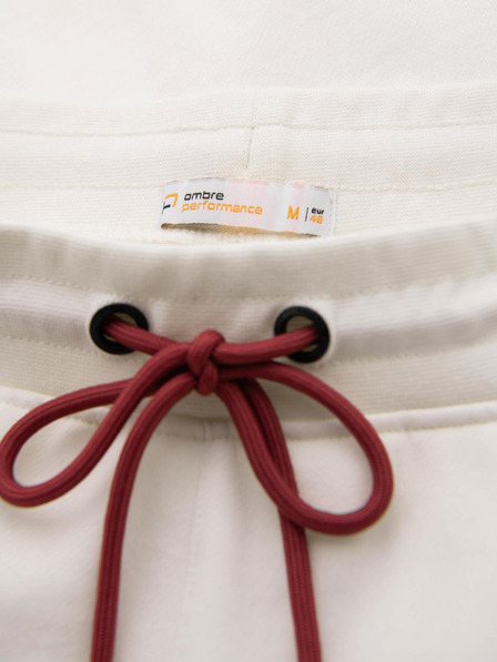 Ombre Clothing Muške sportske hlače s rubom - kremaste V2 OM-PASK-0284 Ombre Clothing