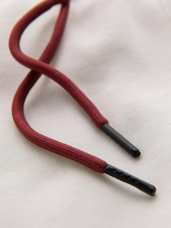 Ombre Clothing Muške sportske hlače s rubom - kremaste V2 OM-PASK-0284 Ombre Clothing