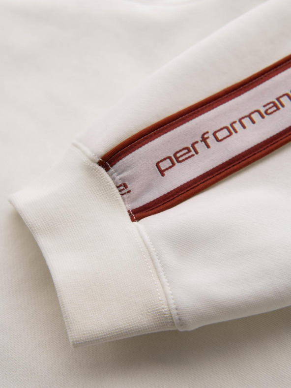 Ombre Clothing Muške sportske hlače s rubom - kremaste V2 OM-PASK-0284 Ombre Clothing