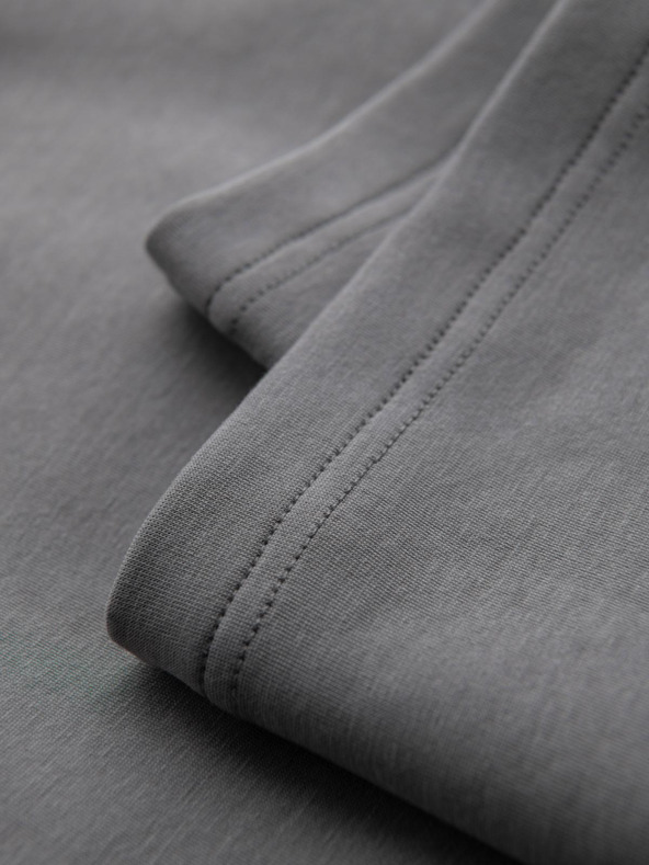 Ombre Clothing Muške trenirke s ravnom nogavicom i gumenim detaljima - sive V3 OM-PASK-0281 Ombre Clothing