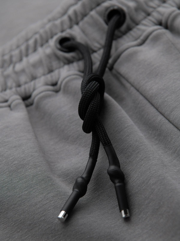 Ombre Clothing Muške trenirke s ravnom nogavicom i gumenim detaljima - sive V3 OM-PASK-0281 Ombre Clothing