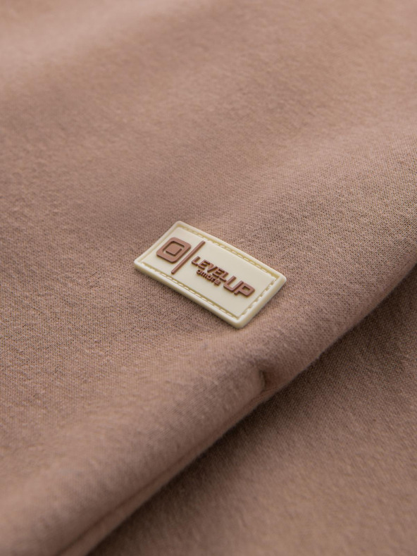 Ombre Clothing Klasične uniseks trenirke s rebrastim manžetama - smeđe V16 OU-PSBC-0100 Ombre Clothing