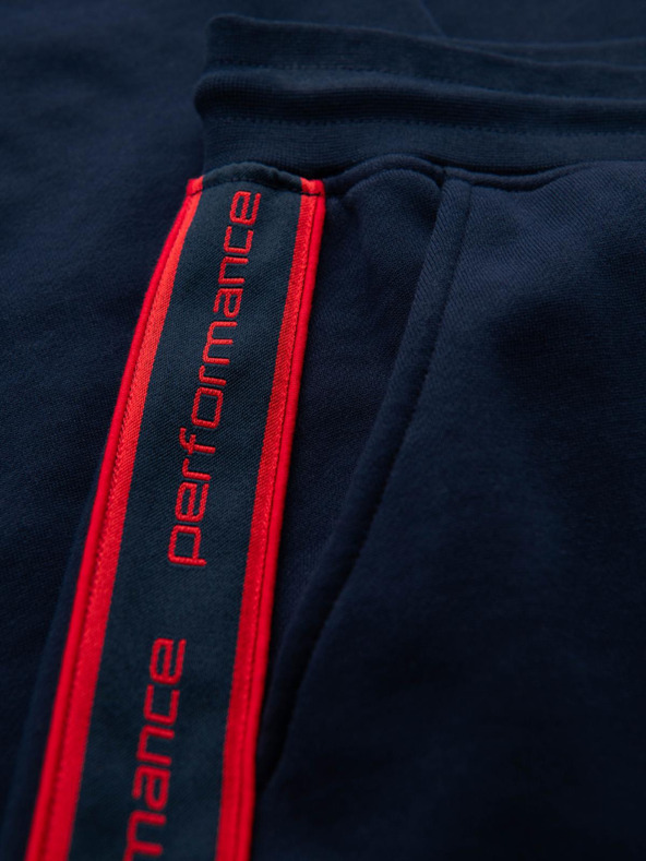 Ombre Clothing Muške sportske hlače s rubom - tamno plave V3 OM-PASK-0284 Ombre Clothing